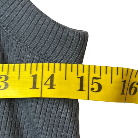 Gap Ribbed Halter Neck Sleeveless A-Line Dress S Blue Gray Rayon Blend - Picture 11 of 11